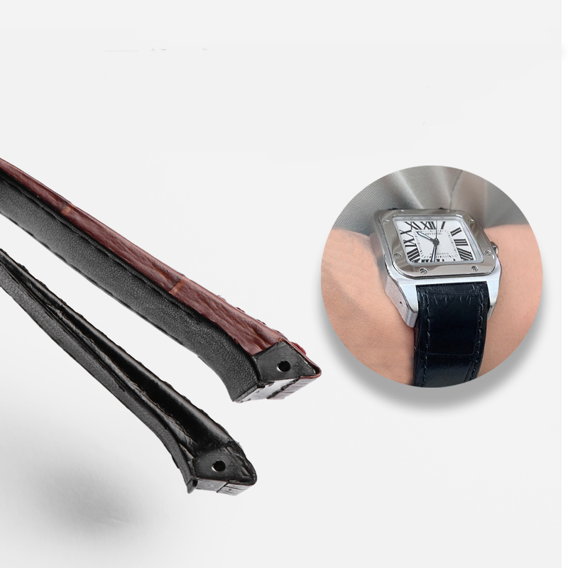 High Quality Cowhide Watch Str - огляд і ціна Cartier Watch Santos