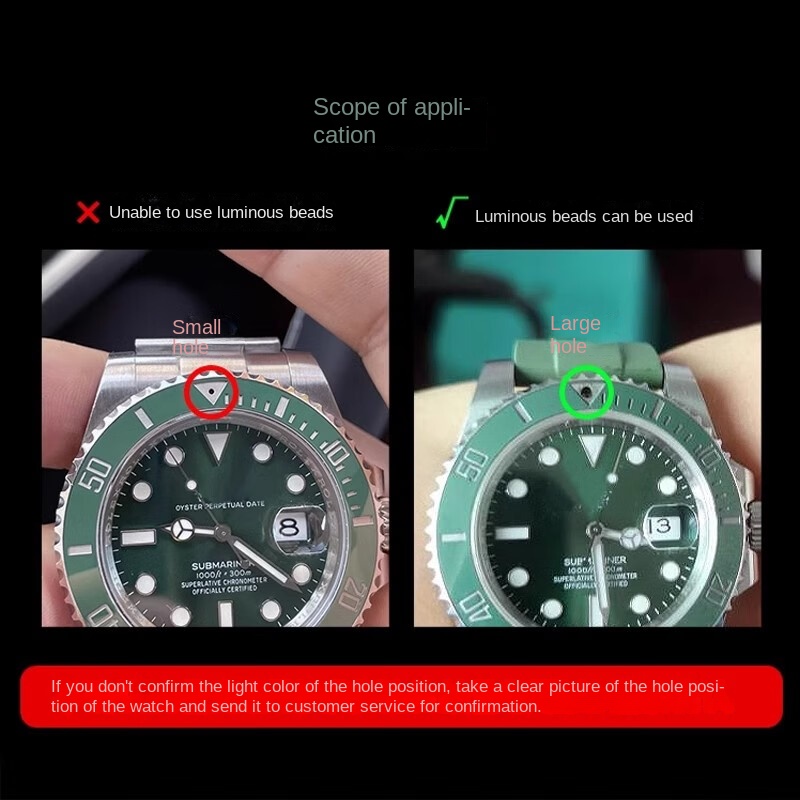 Green/Blue Luminous Bead for R - огляд і ціна Rolex Watch Submariner